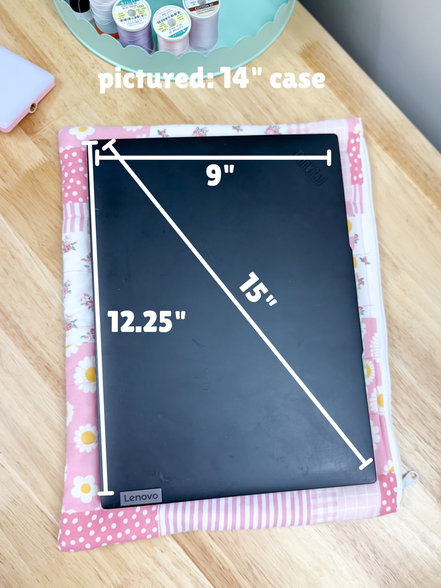 Pink Cottage Patchwork Quilted Laptop Bag