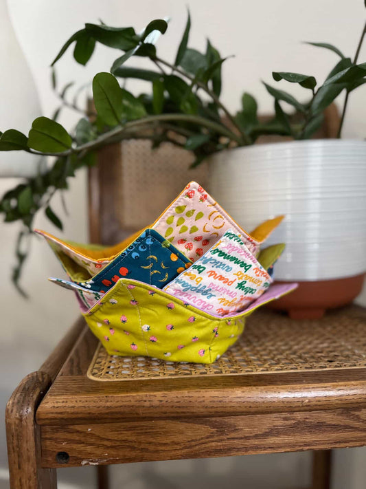 Microwave Bowl Cozy Sewing Pattern (3 Sizes) | PDF Pattern + Video Tutorial