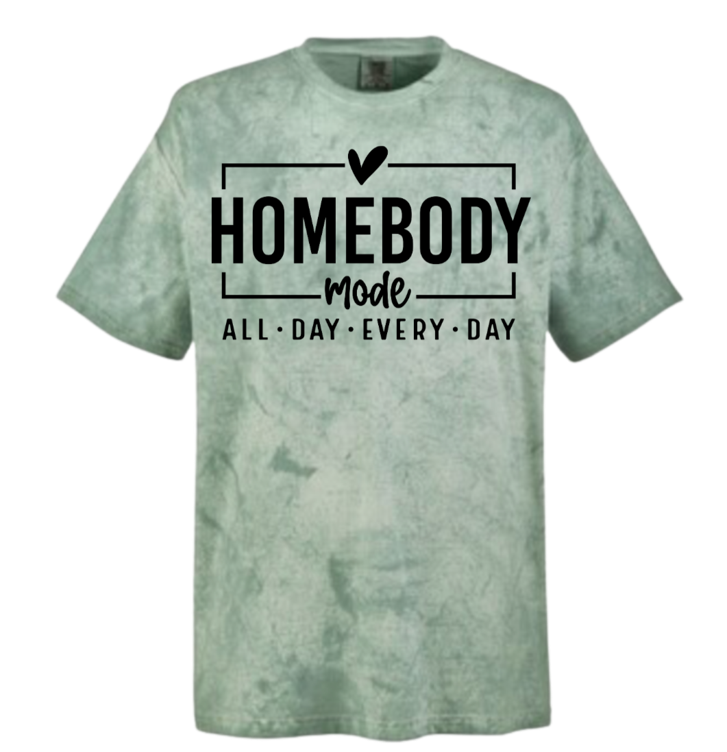 Homebody Mode Green Color Blast T-Shirt