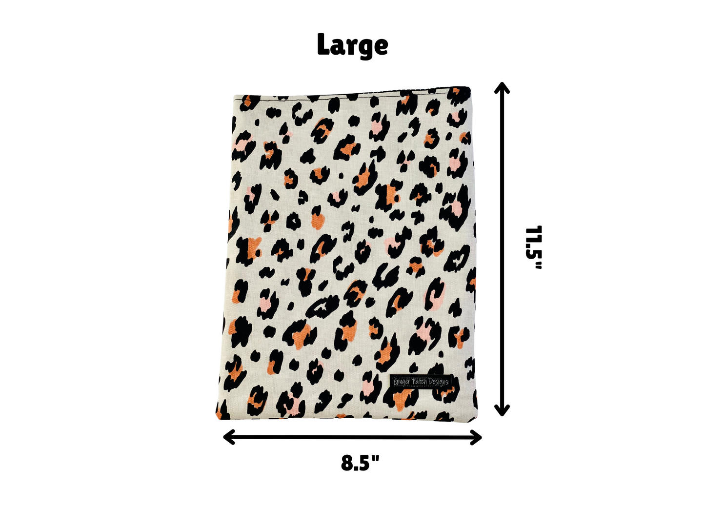 Leopard Canvas Book Sleeve, Large Book Sleeves, Bookish iPad Sleeve, Fashion Tablet Cover, Journal Cover, Oversized Padded Book Sleeves