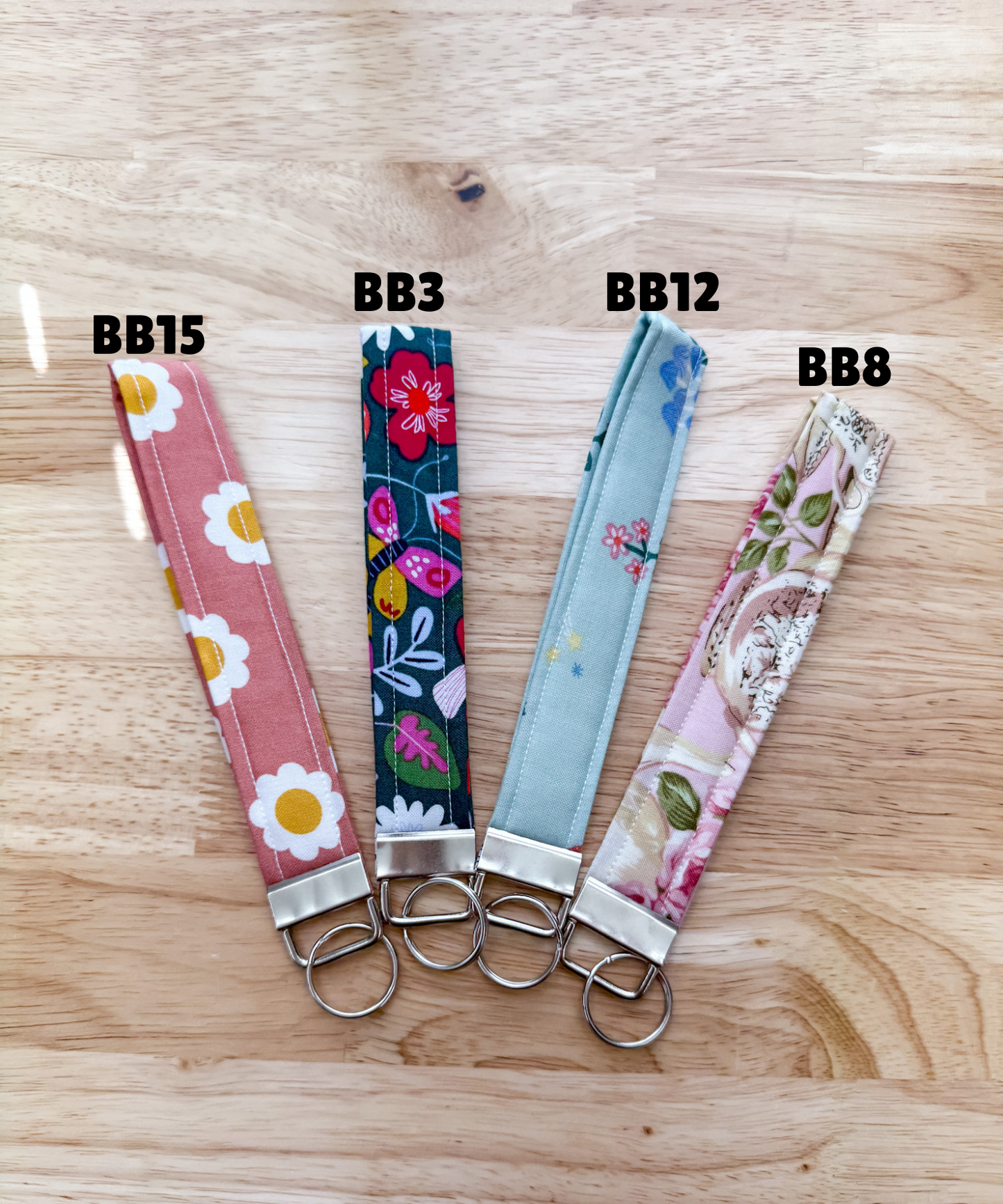 Trendy Quilted Fabric Keychains