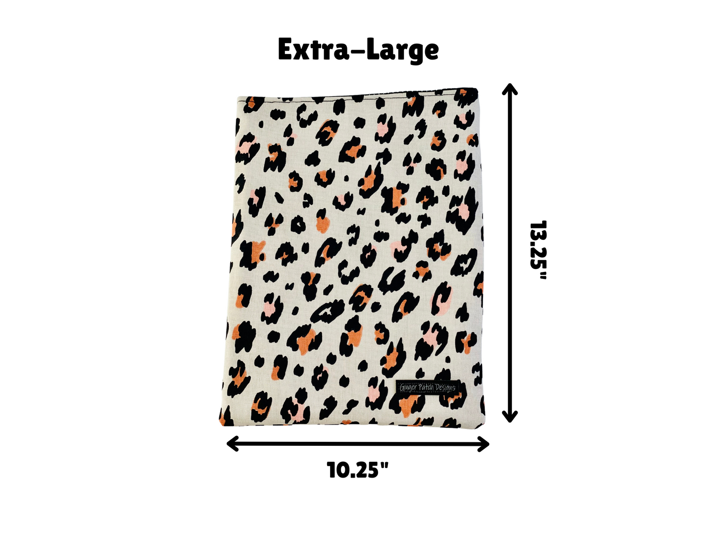 Leopard Canvas Book Sleeve, Large Book Sleeves, Bookish iPad Sleeve, Fashion Tablet Cover, Journal Cover, Oversized Padded Book Sleeves