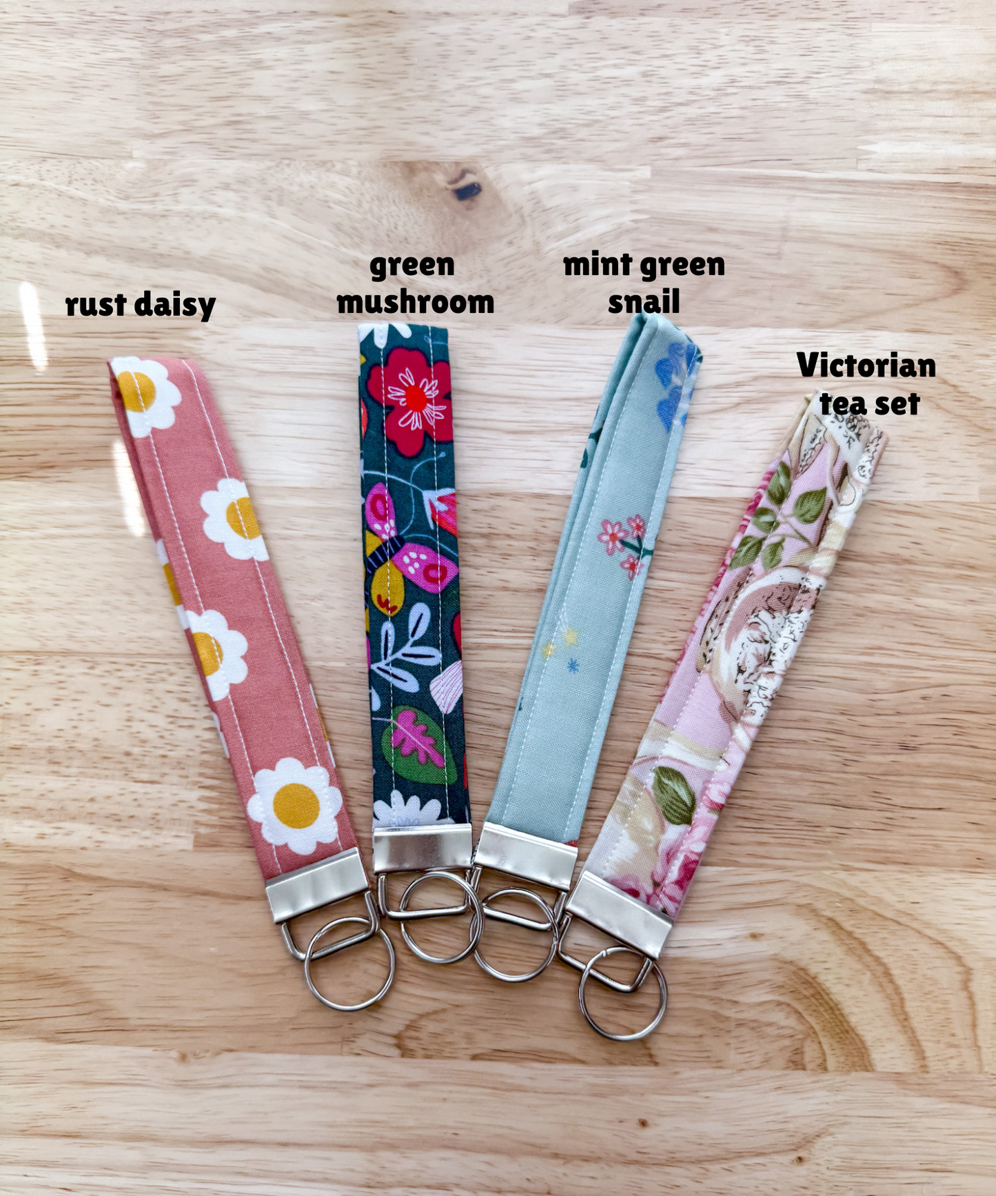 Trendy Quilted Fabric Keychains