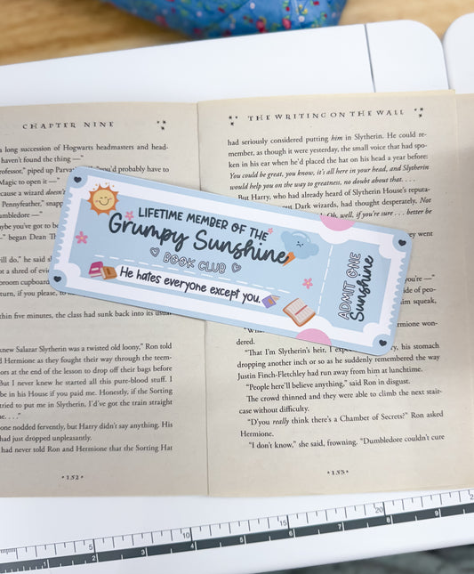 Grumpy Sunshine Matte Bookmark