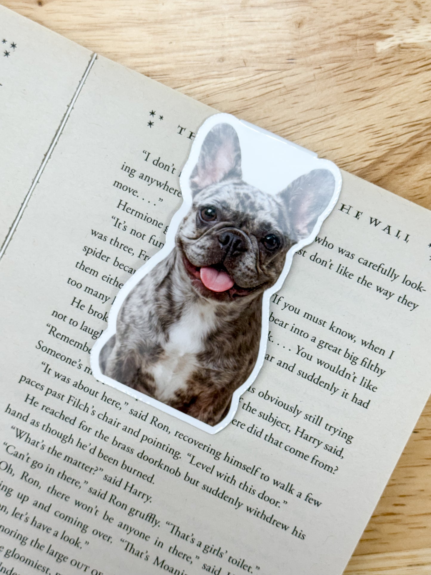 Merle French Bulldog Magnetic Bookmark