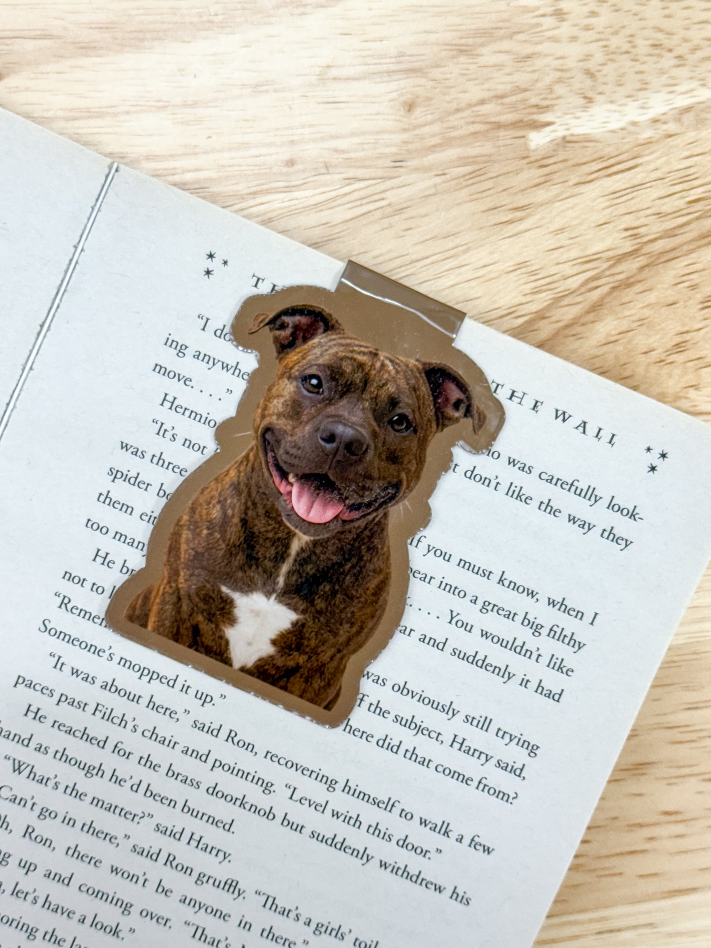 Brindle Pit Bull Magnetic Bookmark