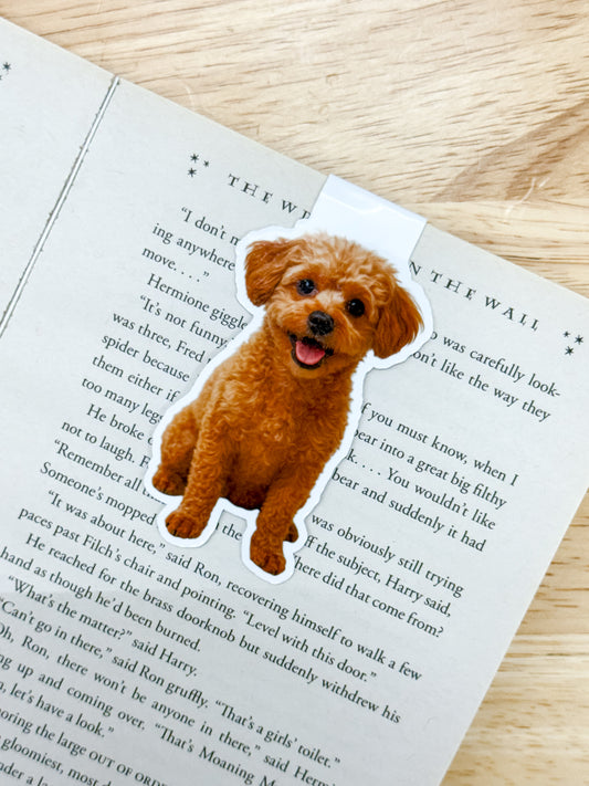 Cream Maltipoo Magnetic Bookmark