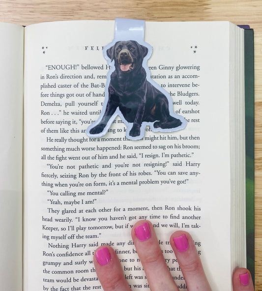 Black Labrador Retriever Magnetic Bookmark