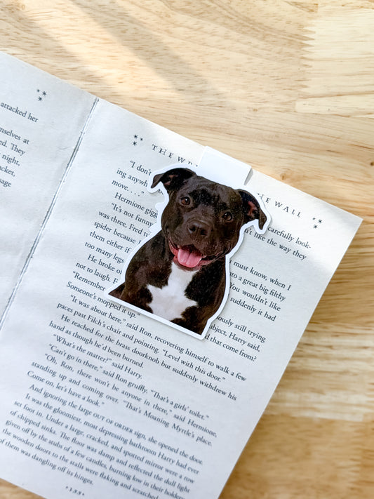 Black Pit Bull Magnetic Bookmark