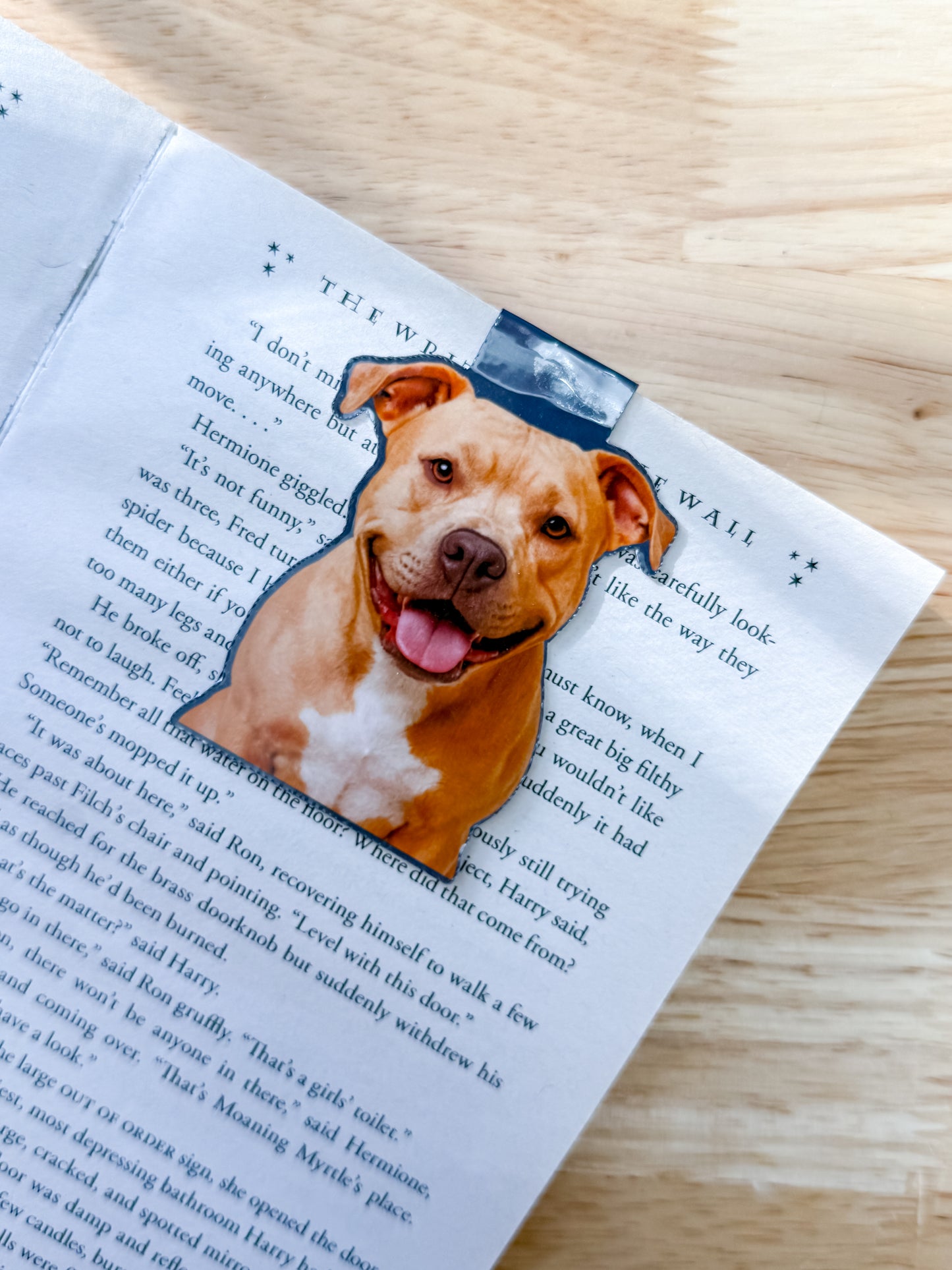 Tan Pit Bull Magnetic Bookmark