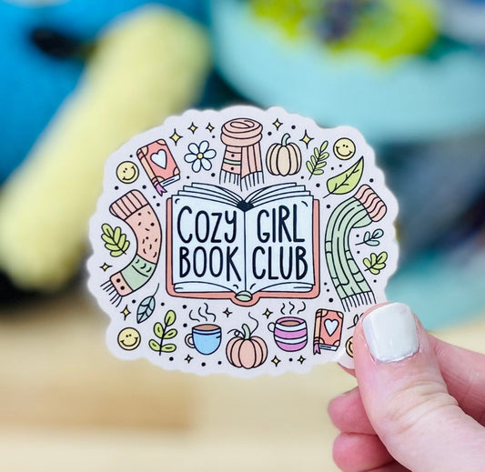 Cozy Girl Book Club Sticker