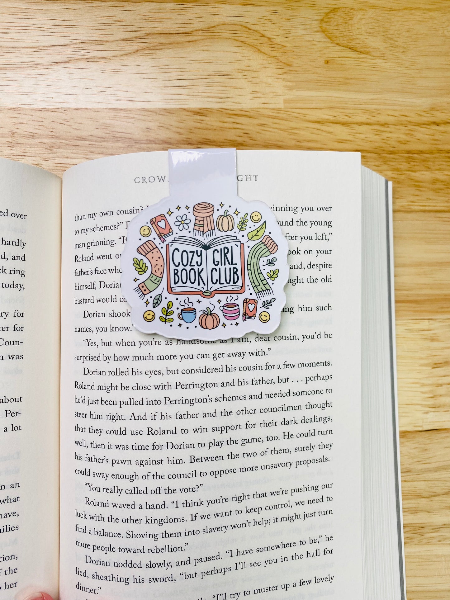 Cozy Girl Book Club Magnetic Bookmark