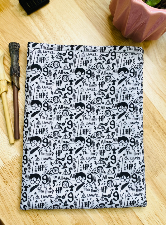 Black & White Wizard Book & iPad Sleeve
