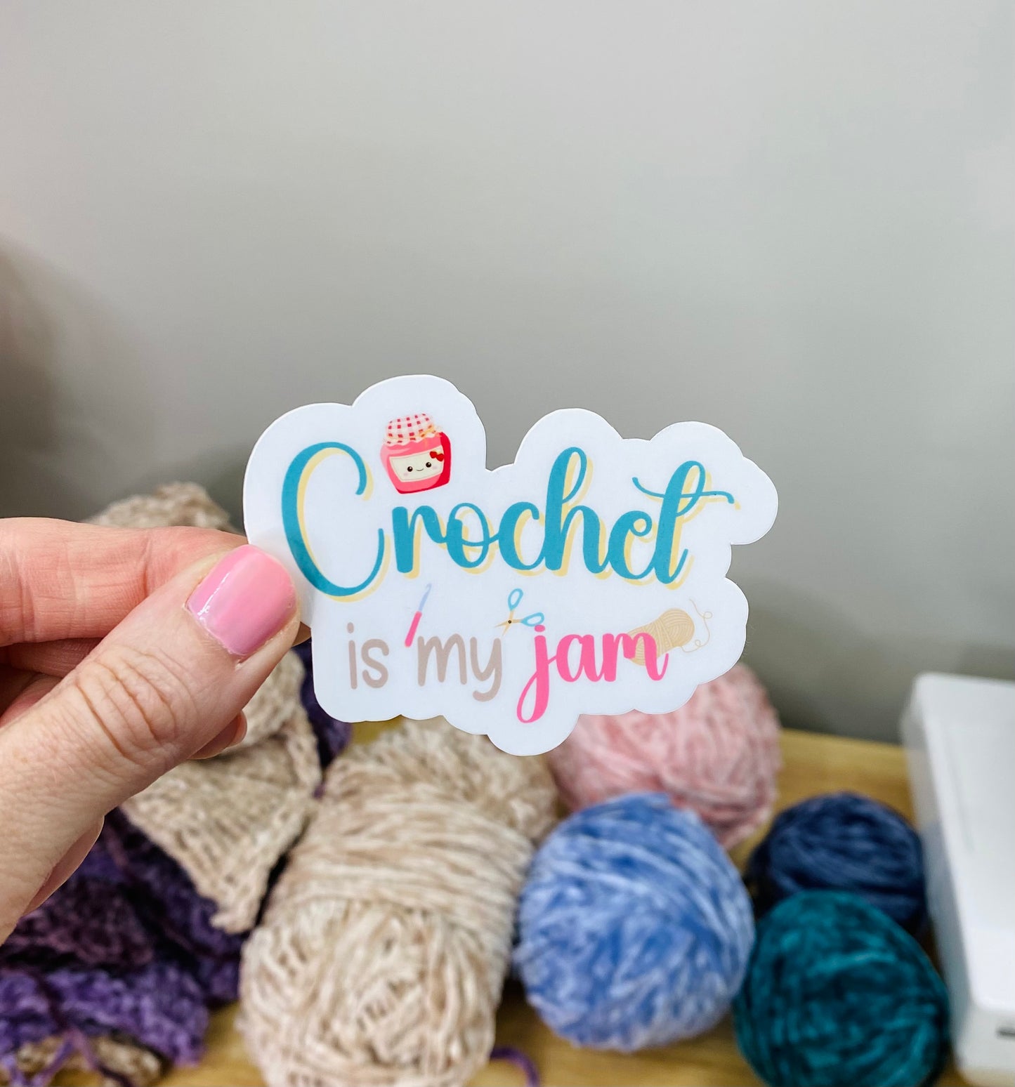 Crochet Is My Jam Sticker