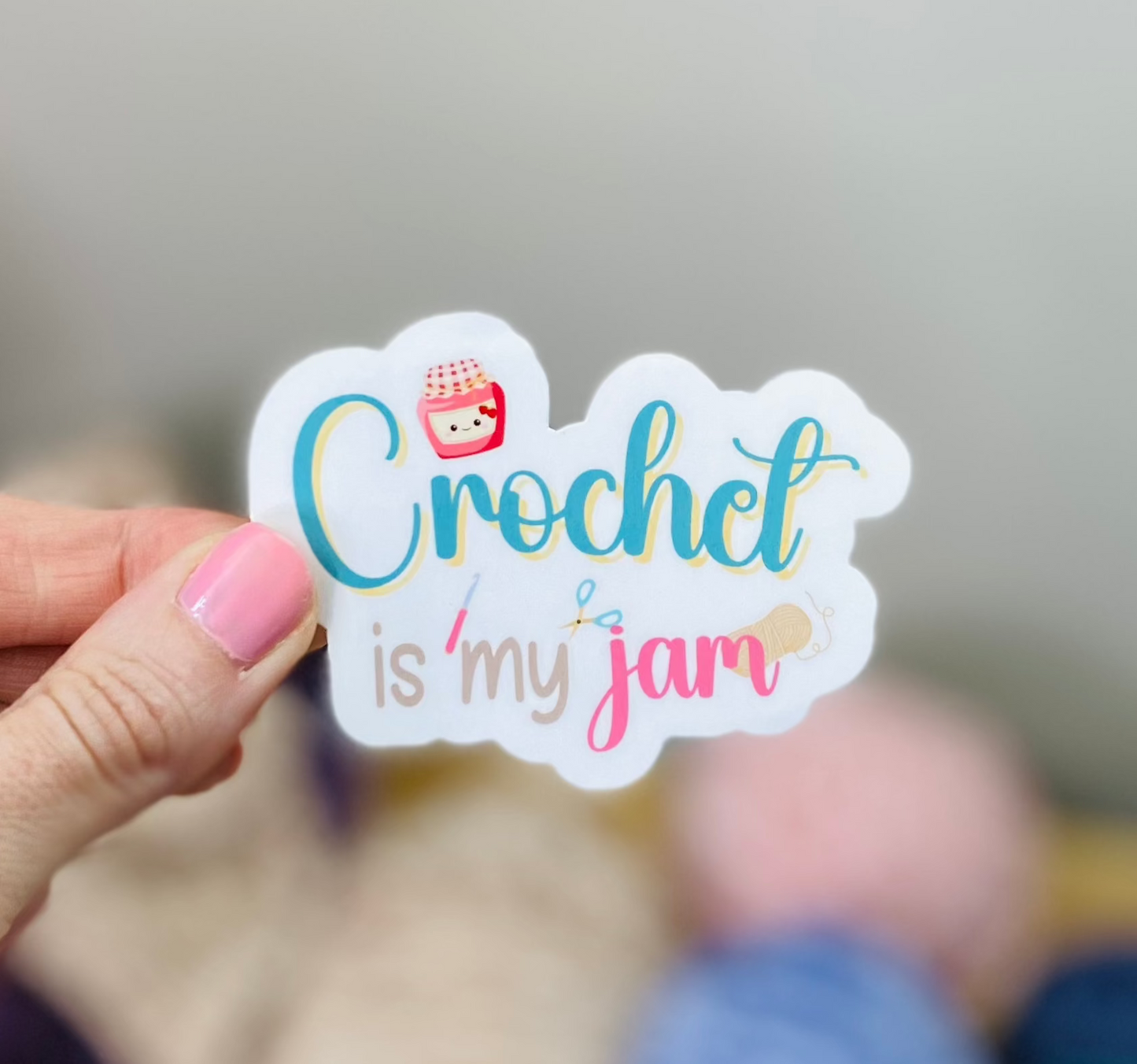 Crochet Is My Jam Sticker