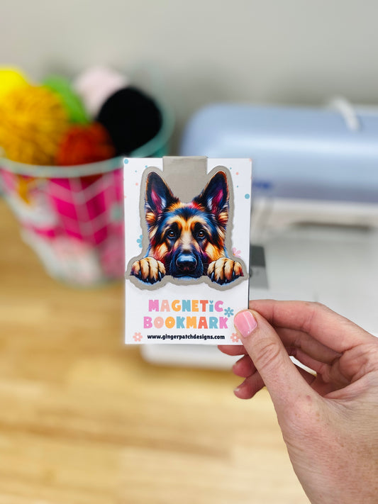 German Shepherd Holographic Magnetic Bookmark