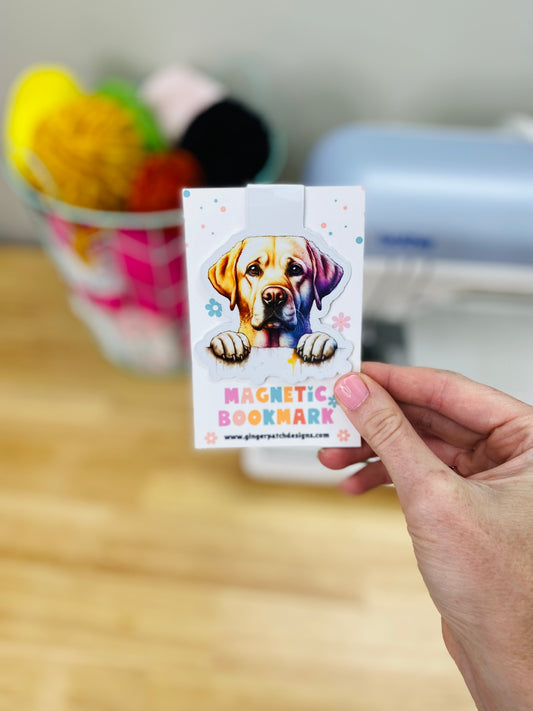 Golden Labrador Holographic Magnetic Bookmark