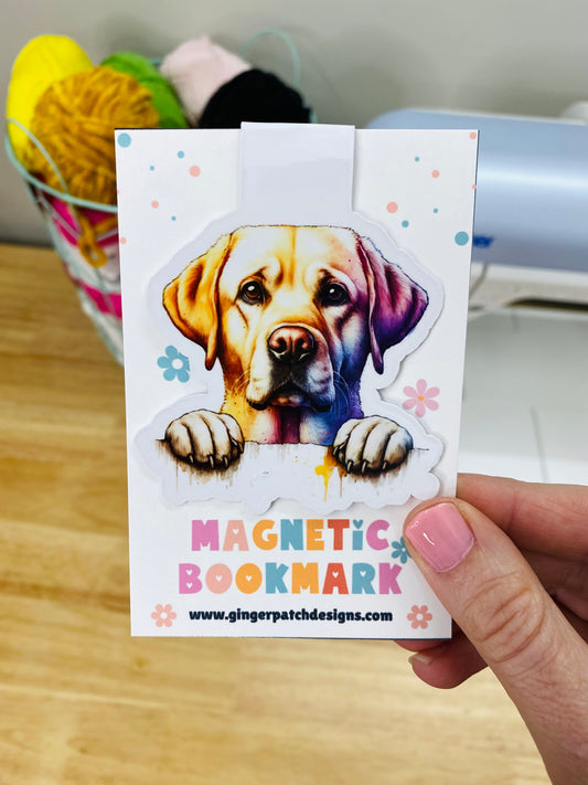 Golden Labrador Holographic Magnetic Bookmark