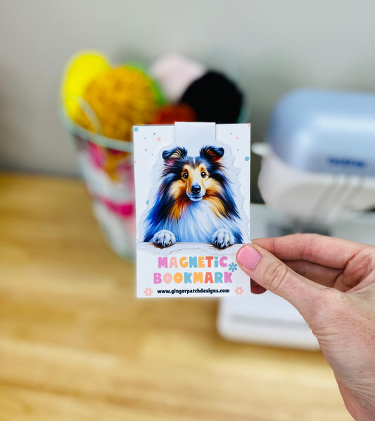 Collie Holographic Magnetic Bookmark
