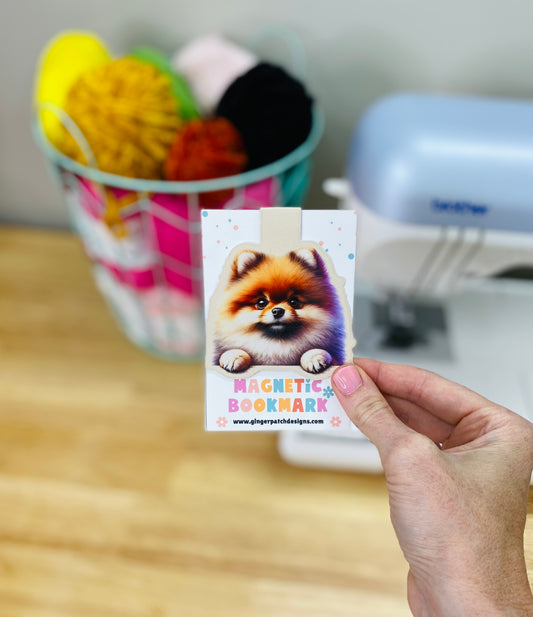 Pomeranian Holographic Magnetic Bookmark