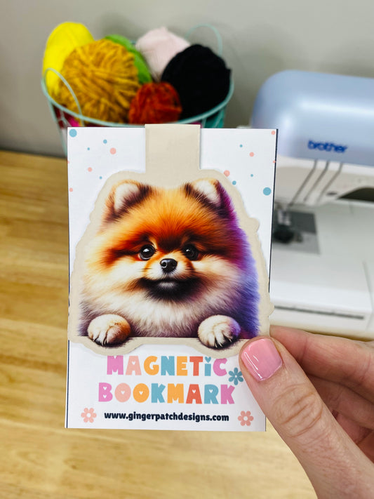Pomeranian Holographic Magnetic Bookmark