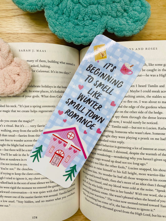 Smells Like Small Town Winter Romance Bookmark