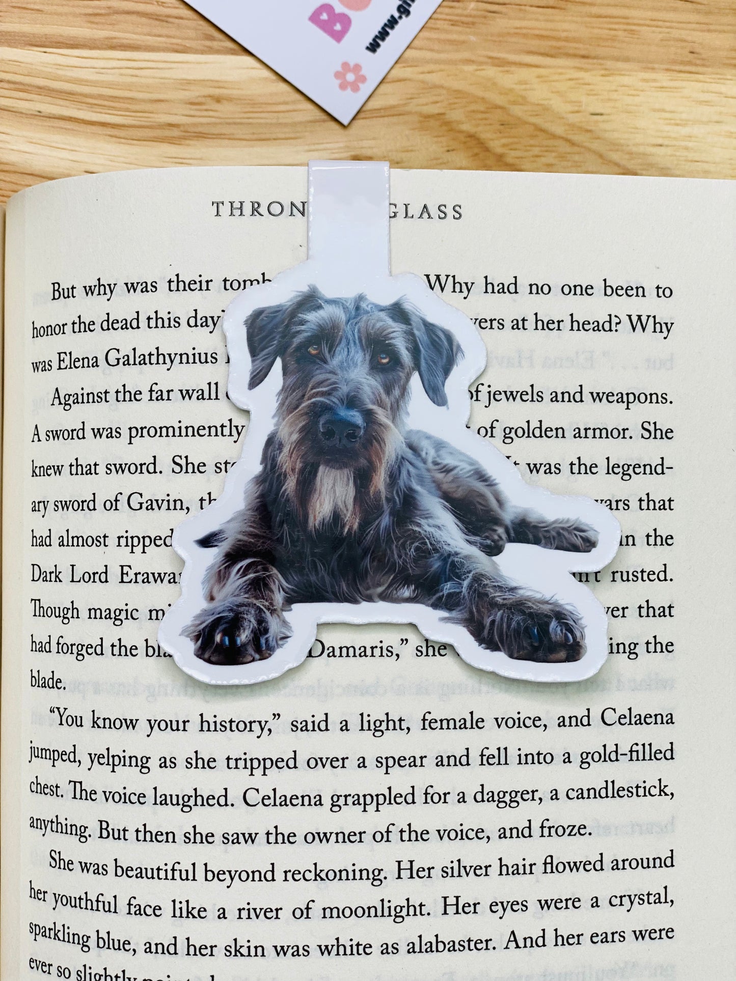 Gray Schnauzer Magnetic Bookmark