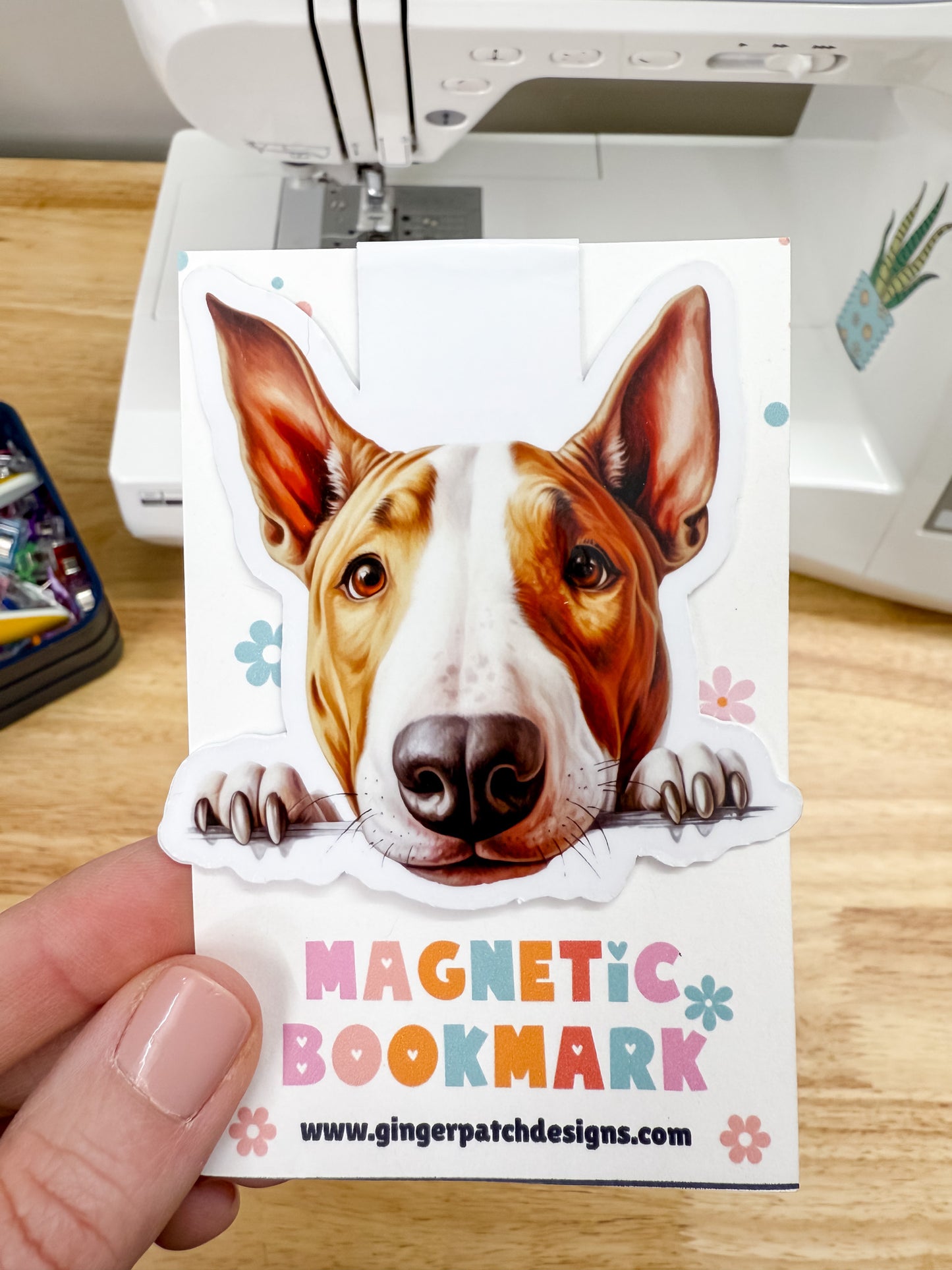 Bull Terrier Magnetic Bookmark