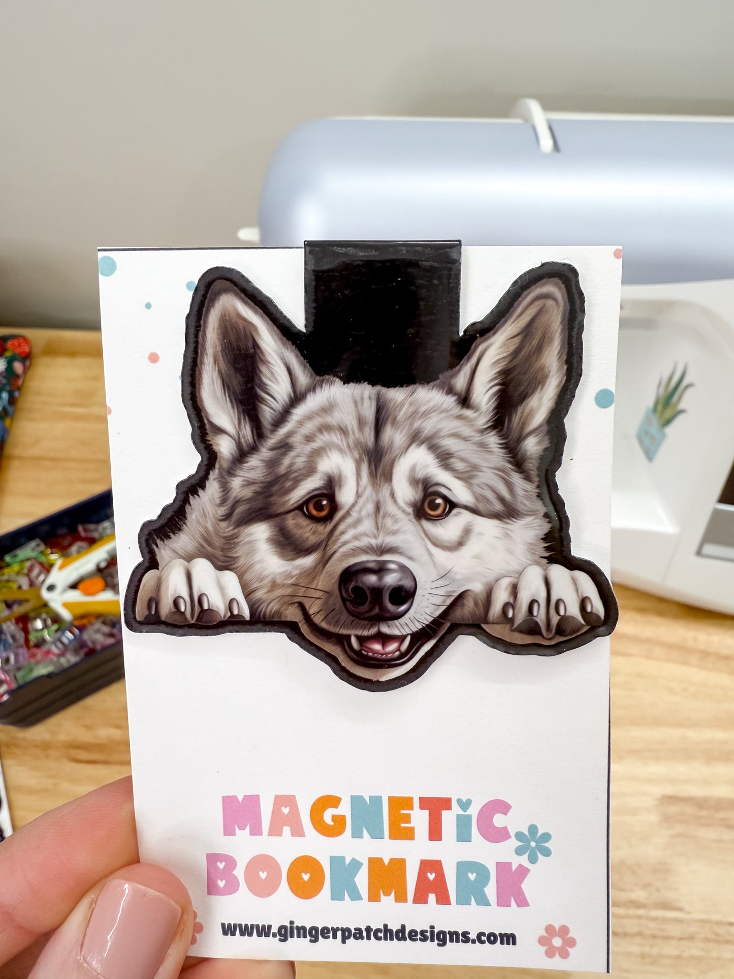 Norwegian Elkhound Magnetic Bookmark