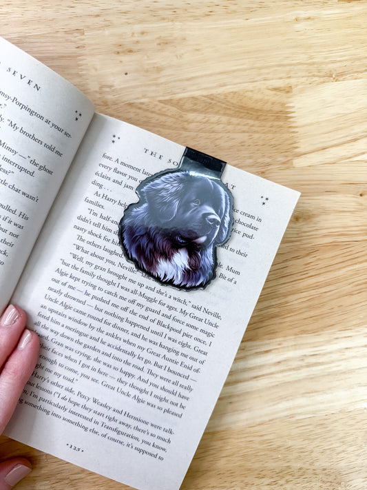 Black Newfoundland Magnetic Bookmark