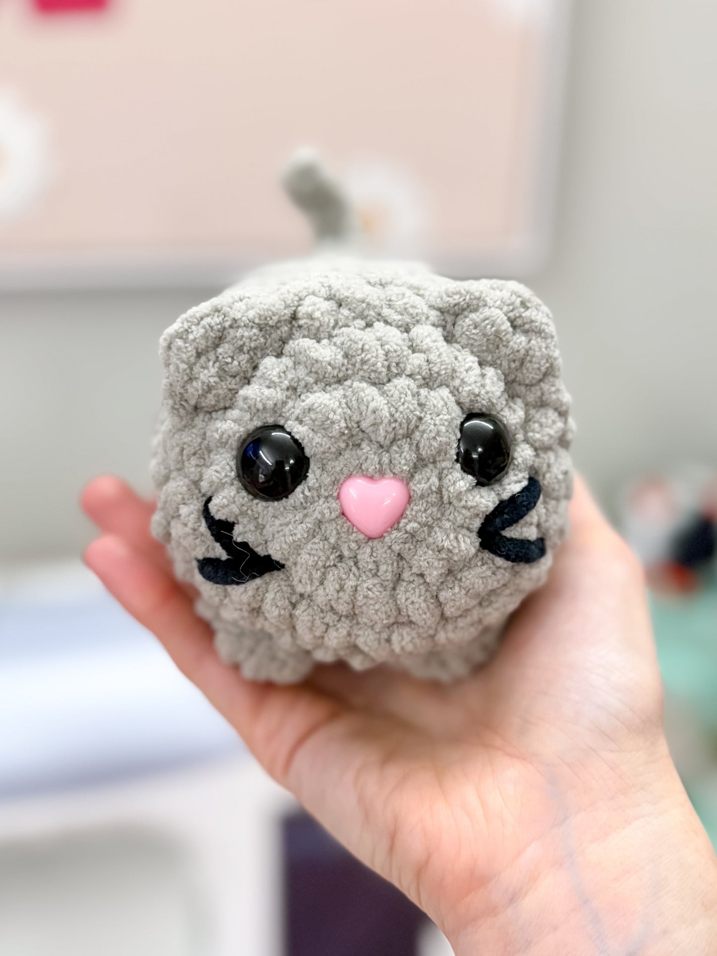 Gray Crochet Cat Plushie