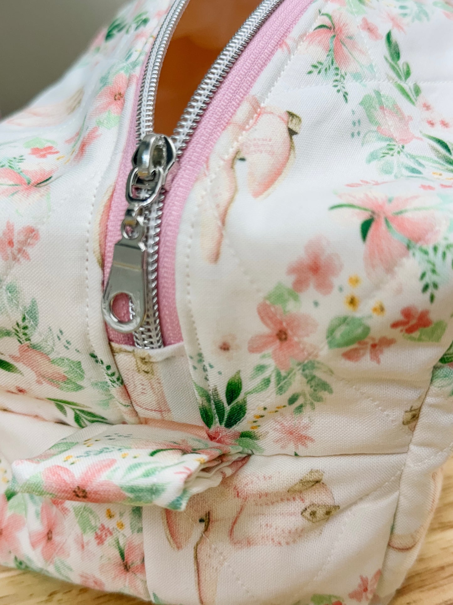 Pink Cowboy Boots & Green Floral Large Boxy Bow Bag