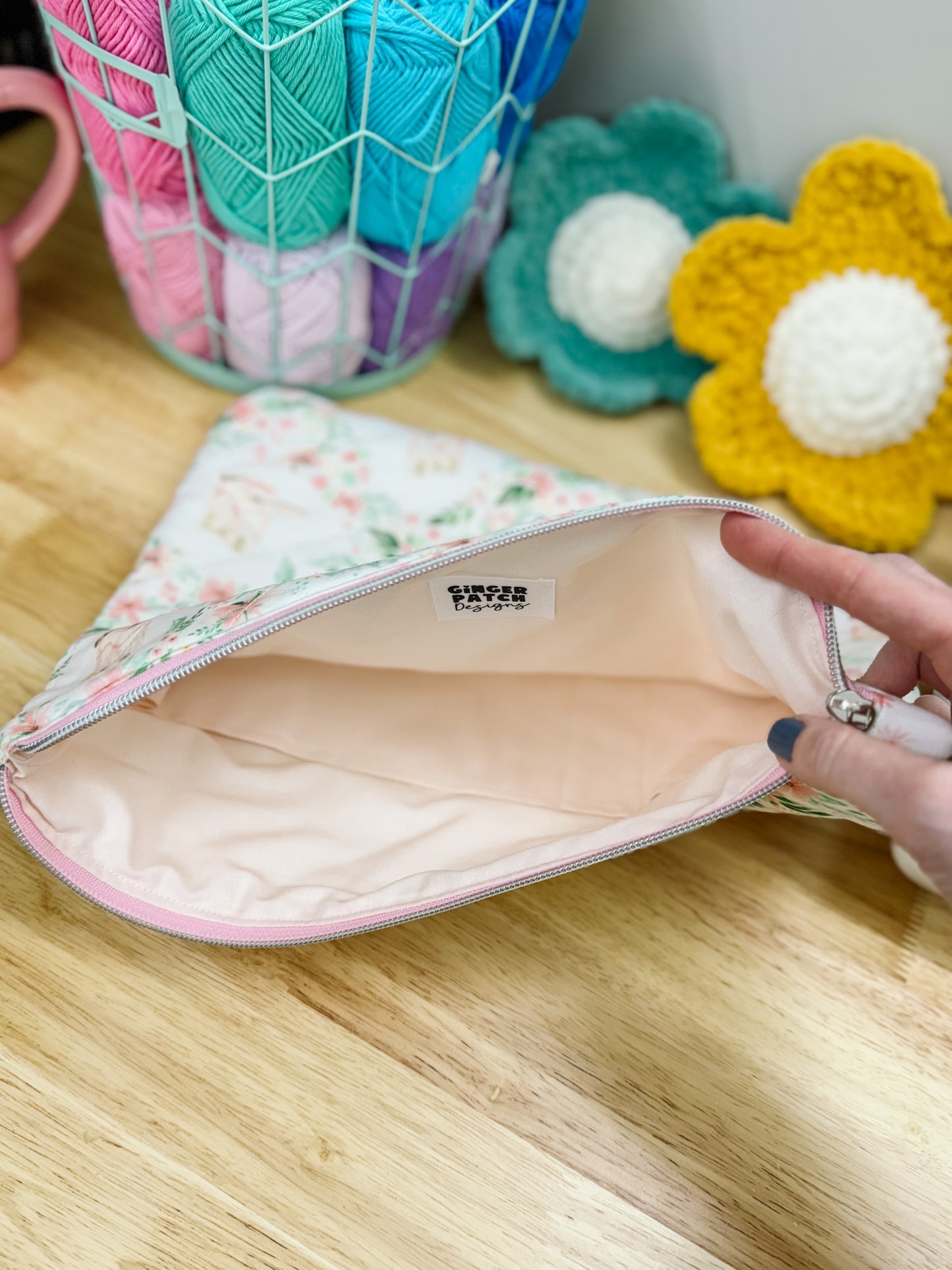 Pink Cowboy Boots Floral Quilted Laptop Sleeve