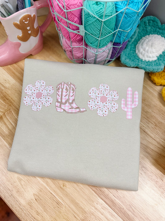 Blush & Boots Crewneck Sweatshirt