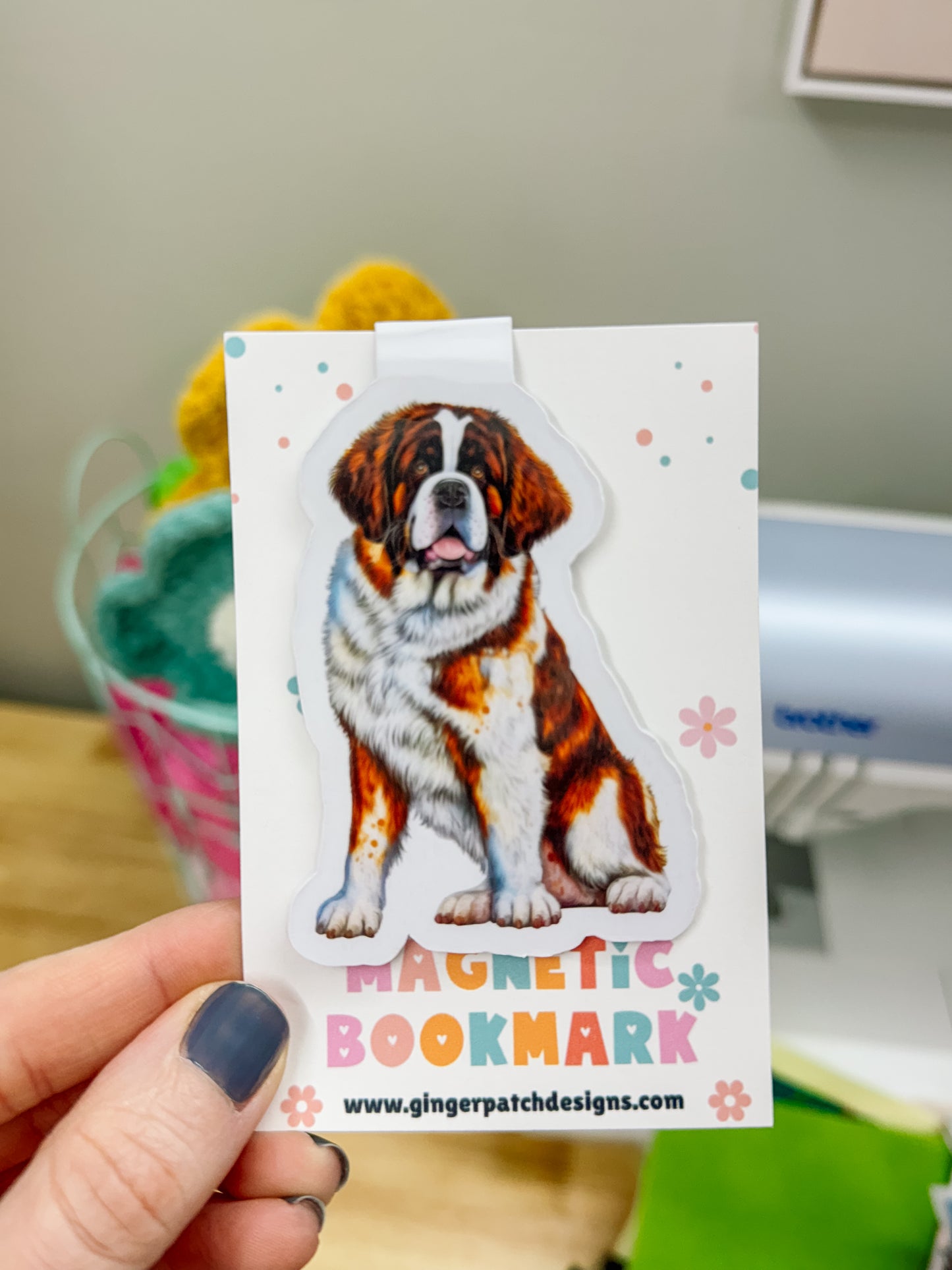 St. Bernard Magnetic Bookmark