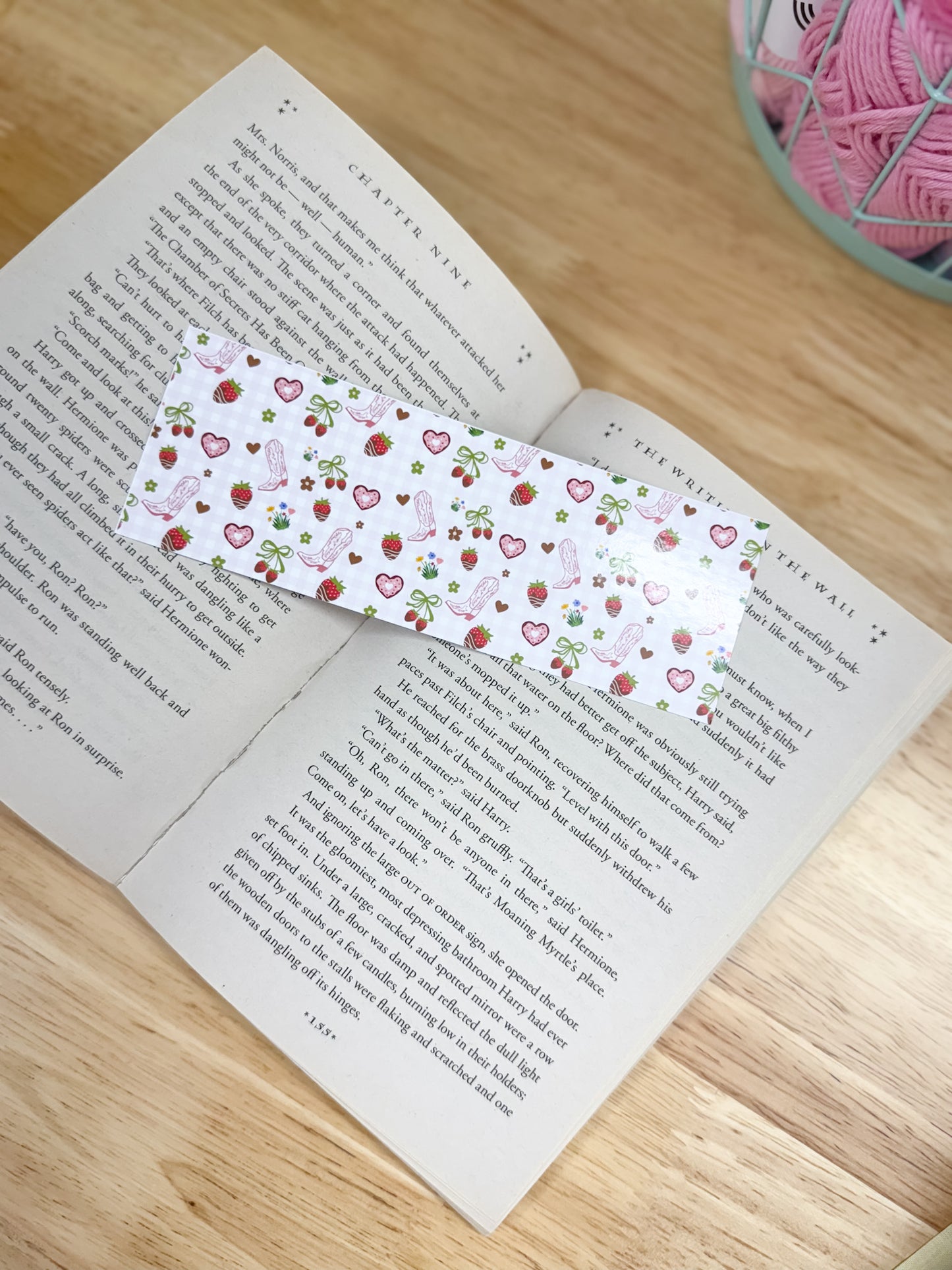 Strawberry & Boots Bookmark