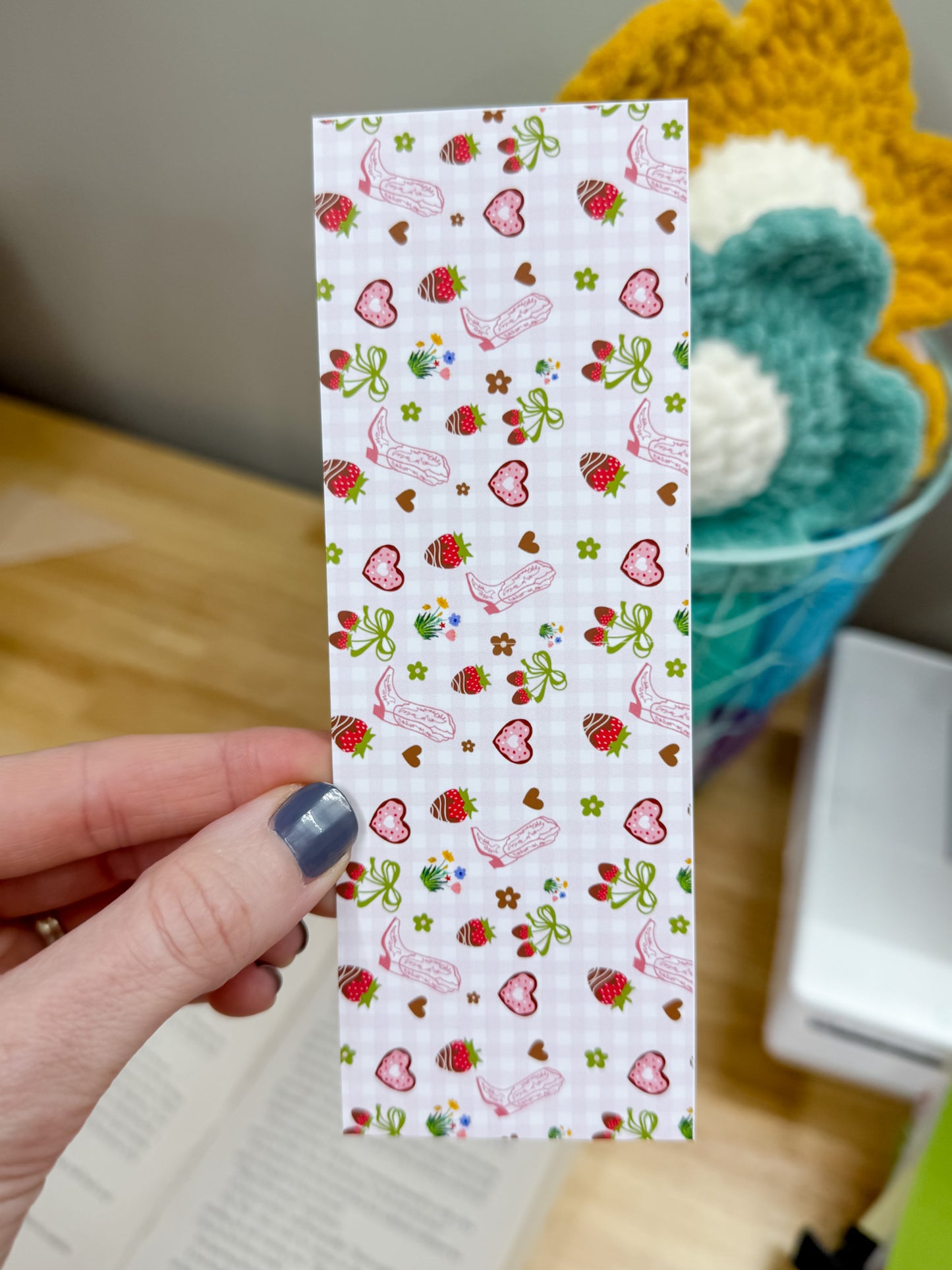 Strawberry & Boots Bookmark