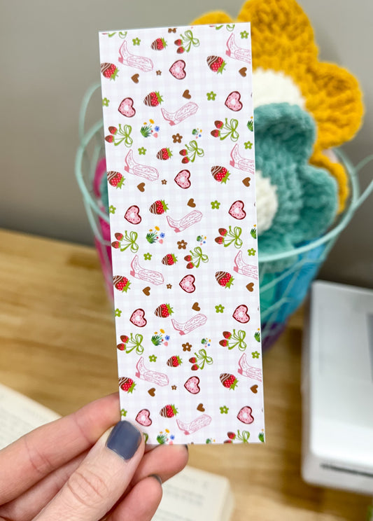 Strawberry & Boots Bookmark