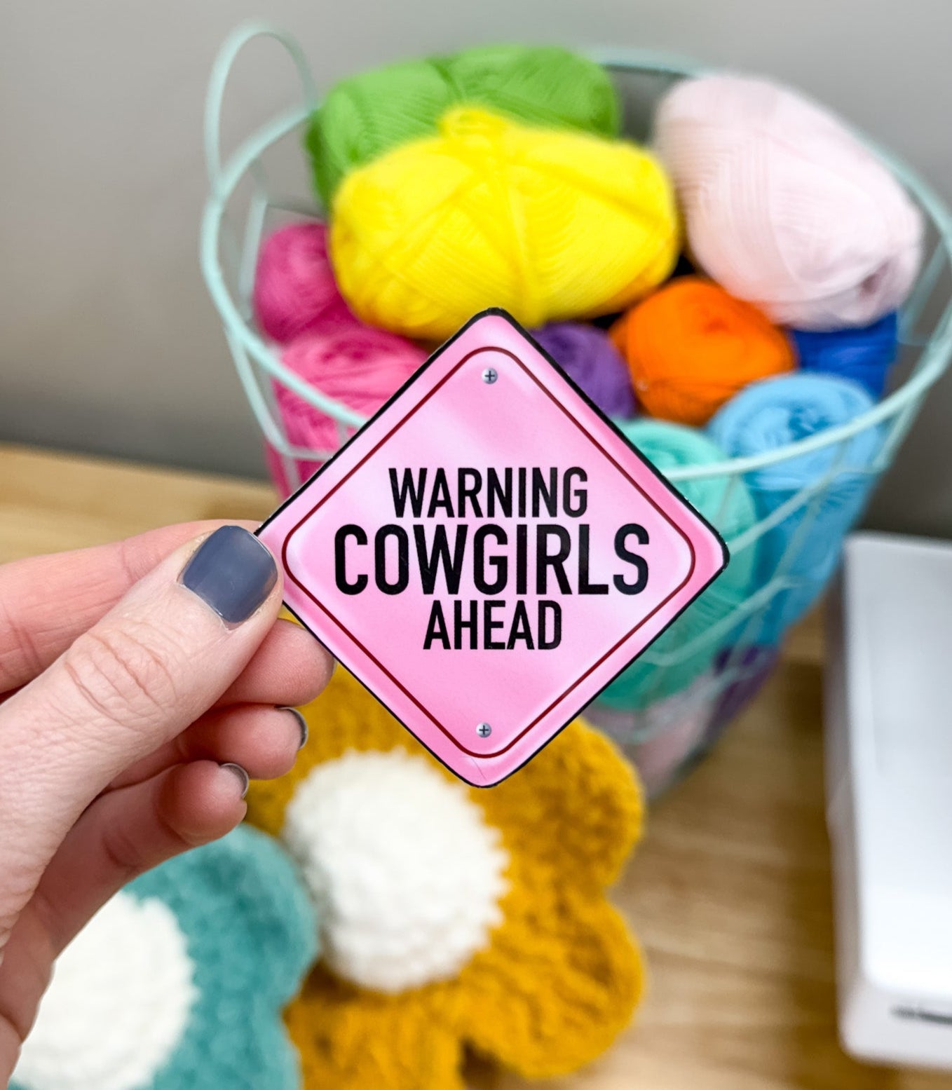 Warning Cowgirls Ahead Sticker