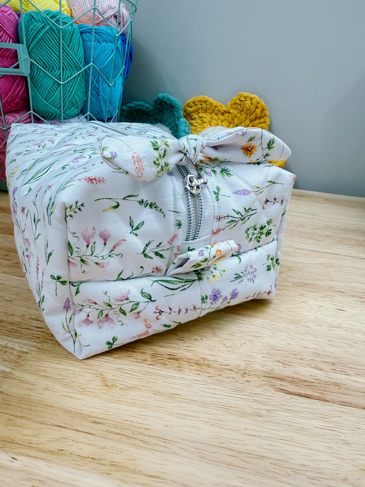 Boho Wildflower Quilted Boxy Bag