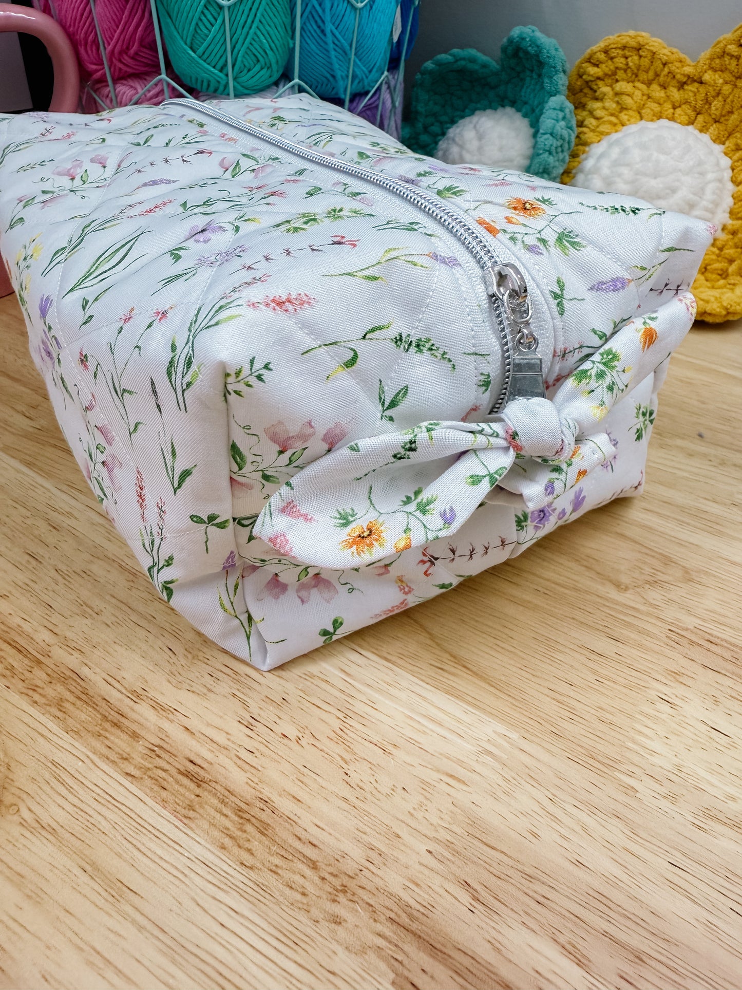 Boho Wildflower Quilted Boxy Bag