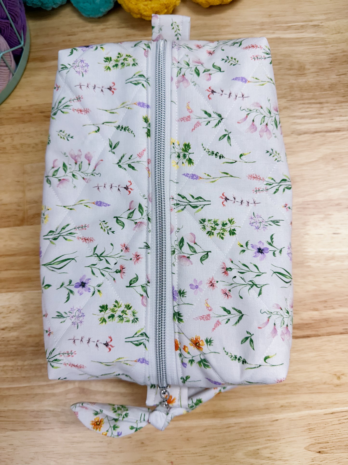 Boho Wildflower Quilted Boxy Bag