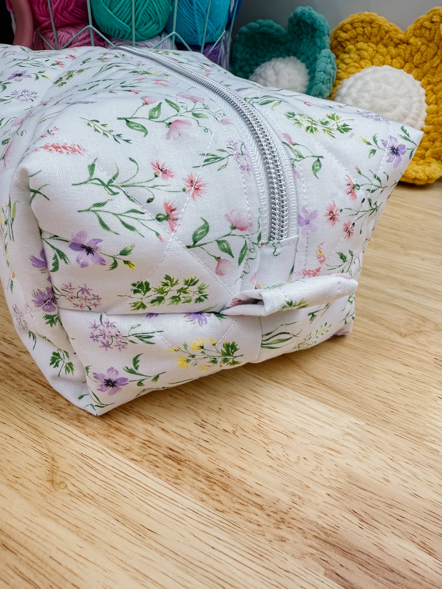 Boho Wildflower Quilted Boxy Bag