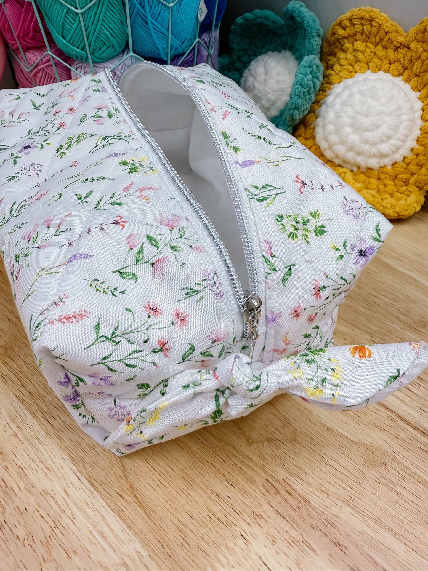 Boho Wildflower Quilted Boxy Bag