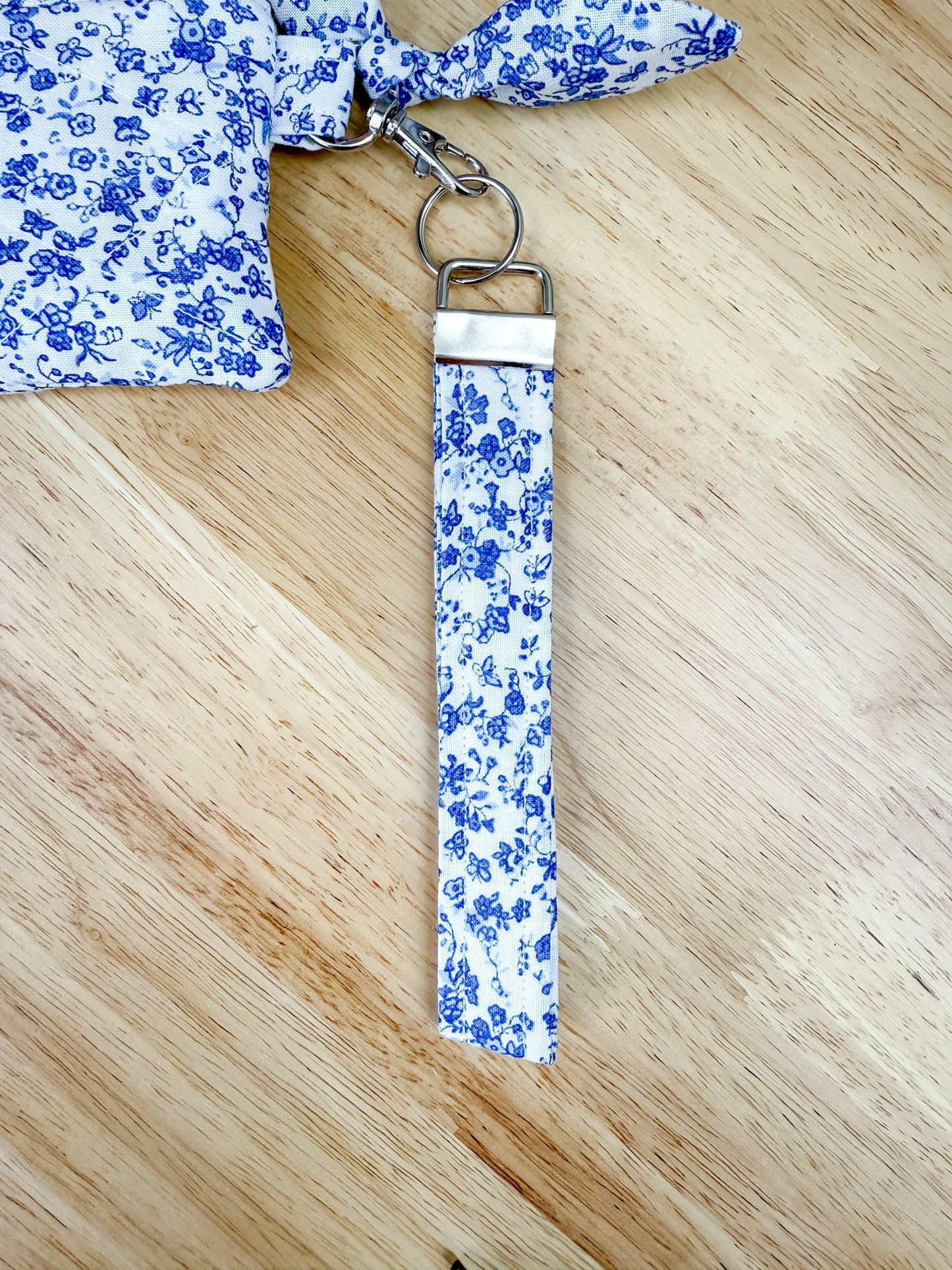 Floral Fabric Keychain