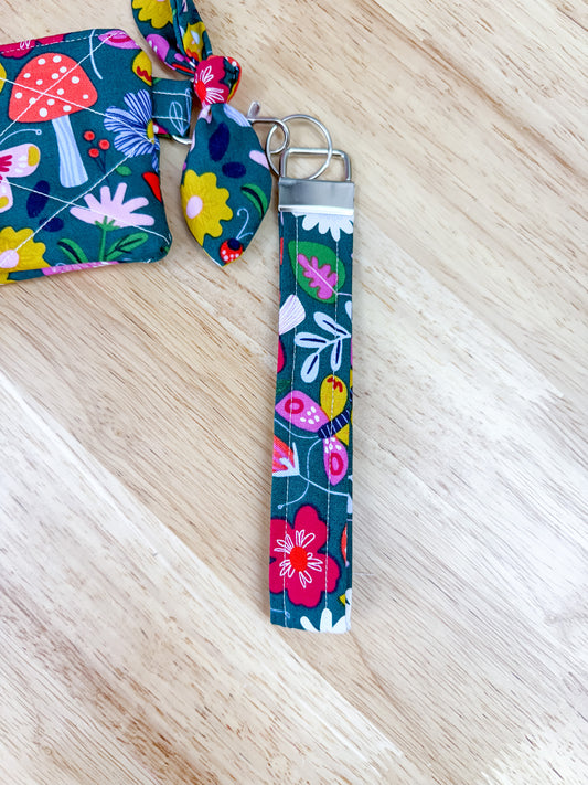 Trendy Quilted Fabric Keychains