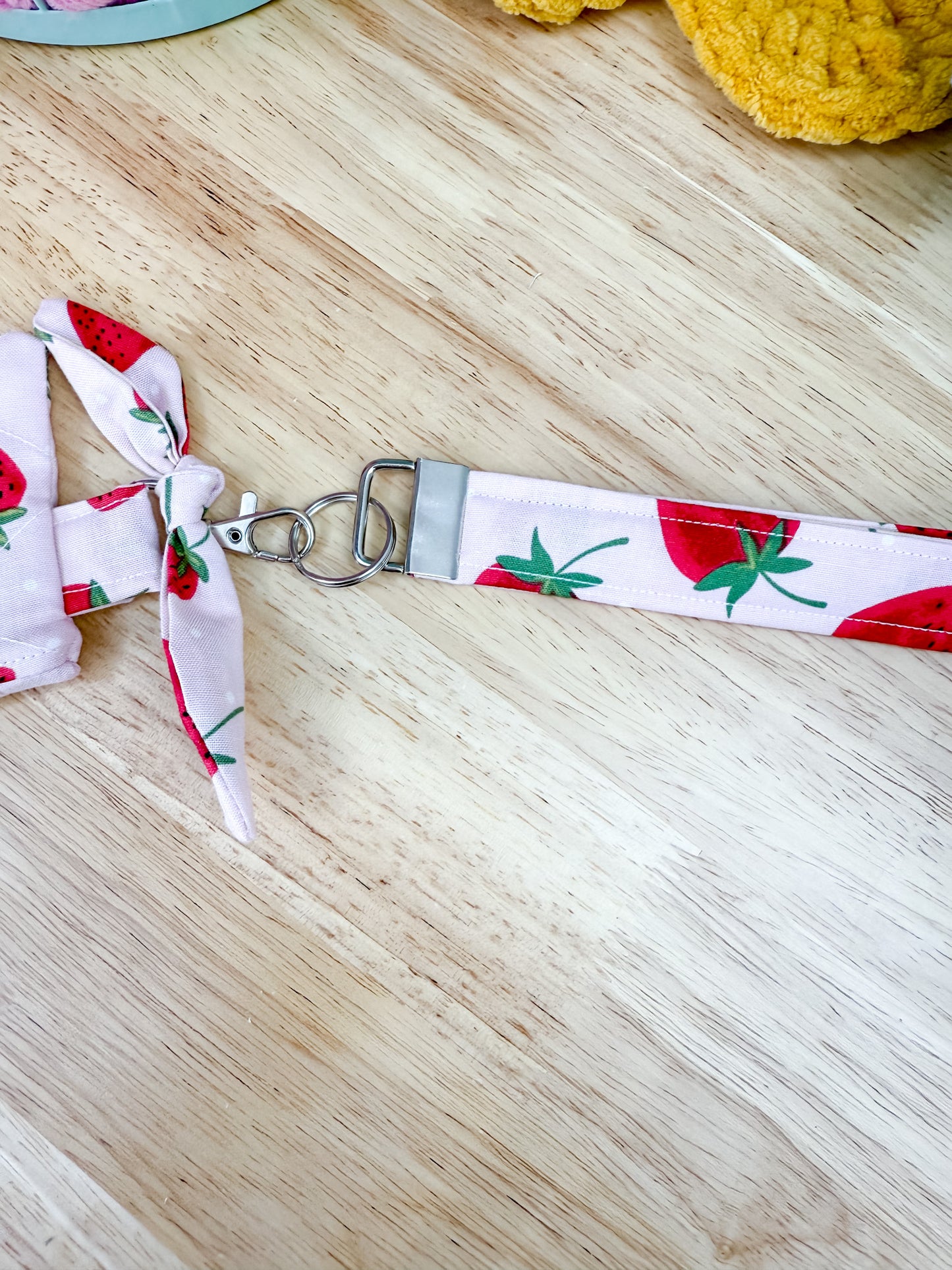 Floral Fabric Keychain
