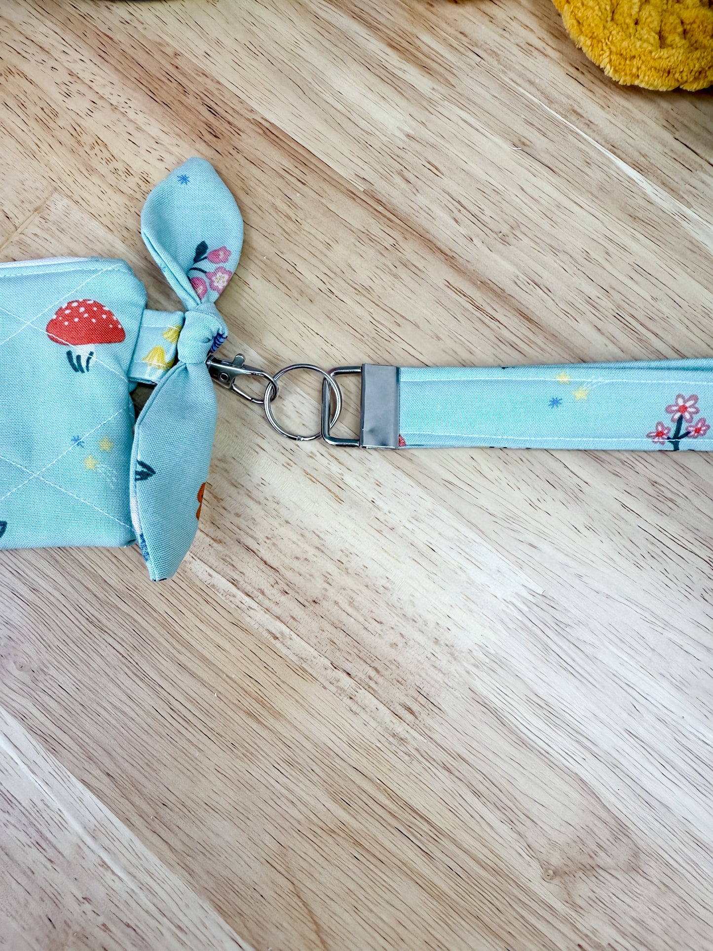 Trendy Quilted Fabric Keychains