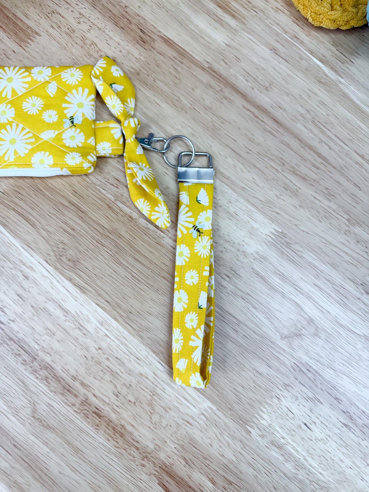 Floral Fabric Keychain