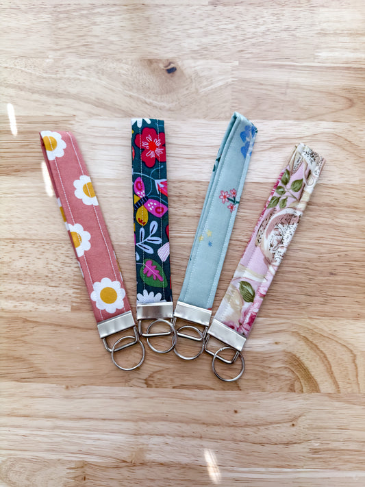 Trendy Quilted Fabric Keychains